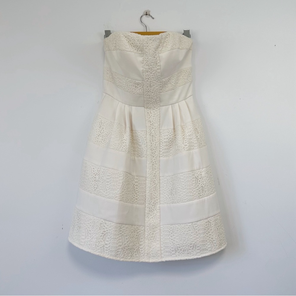 BCBGMaxAzria Dorothea Strapless Babydoll Mini Dress Fairy Whimsical Wedding - Picture 4 of 14